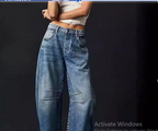 Loovay Brisa Barrel Jeans met Taps Toelopende Pijpen