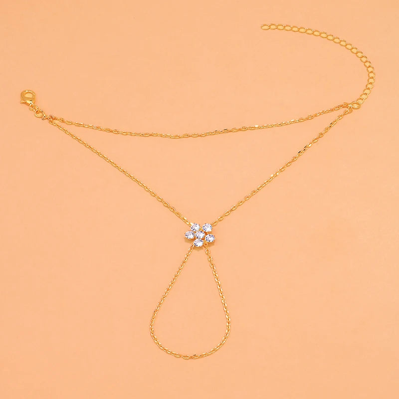 Loovay Floréa Handketting, Bloemdetail met Zirkonia