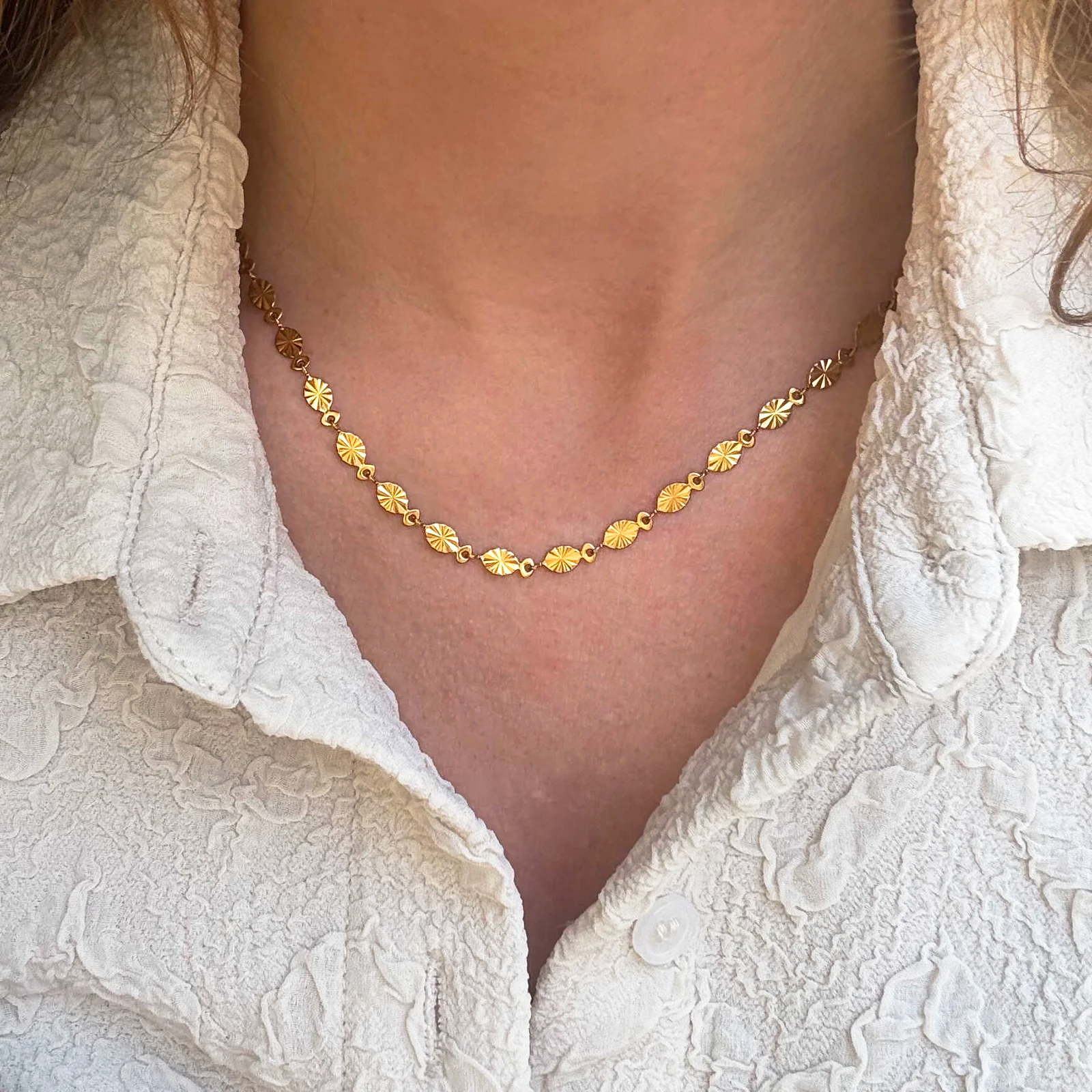 Loovay Soléa Ketting, Vergulde Zon Ketting