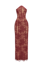 Loovay Tamara Strapless Kanten Maxi Jurk