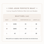 Loovay Sequélie Pailletten Mini Jurk met Bandjes