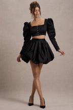 Loovay Veloura Set, Satijnen Pofmouw Elegantie