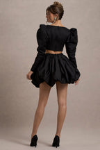Loovay Veloura Set, Satijnen Pofmouw Elegantie