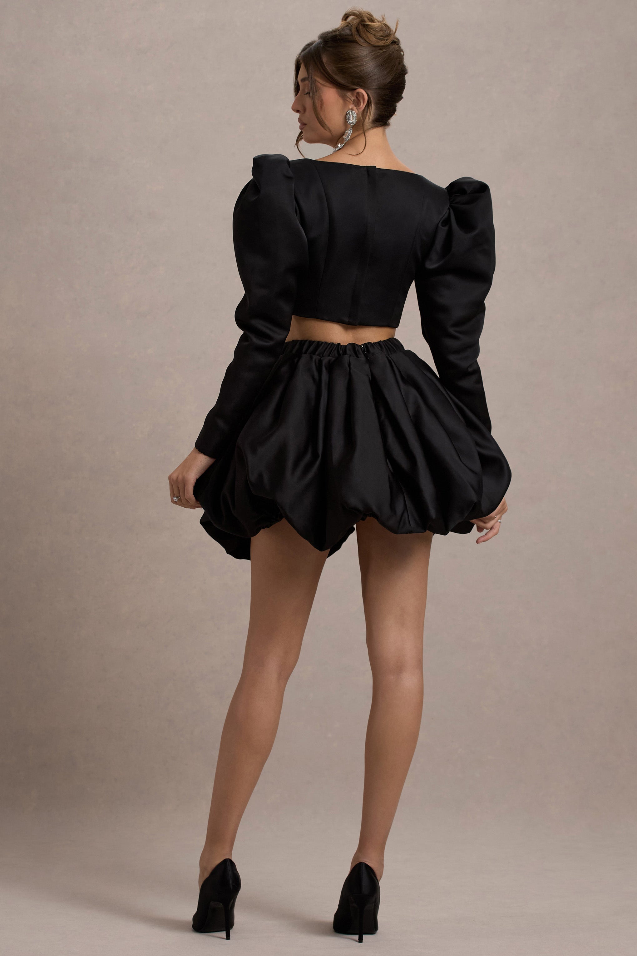 Loovay Veloura Set, Satijnen Pofmouw Elegantie
