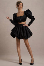 Loovay Veloura Set, Satijnen Pofmouw Elegantie