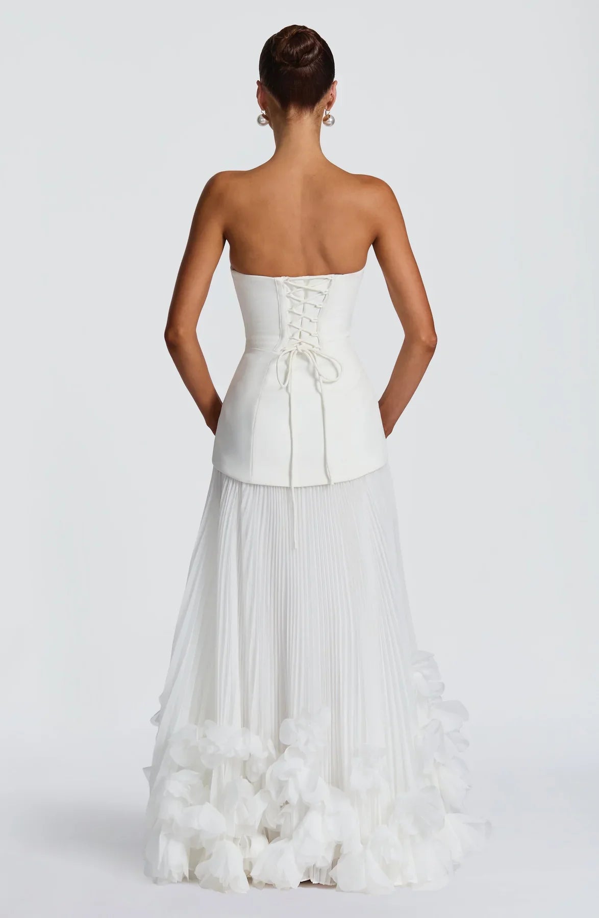 Loovay Rayovelle Strapless Maxi Jurk met Bloemdetails