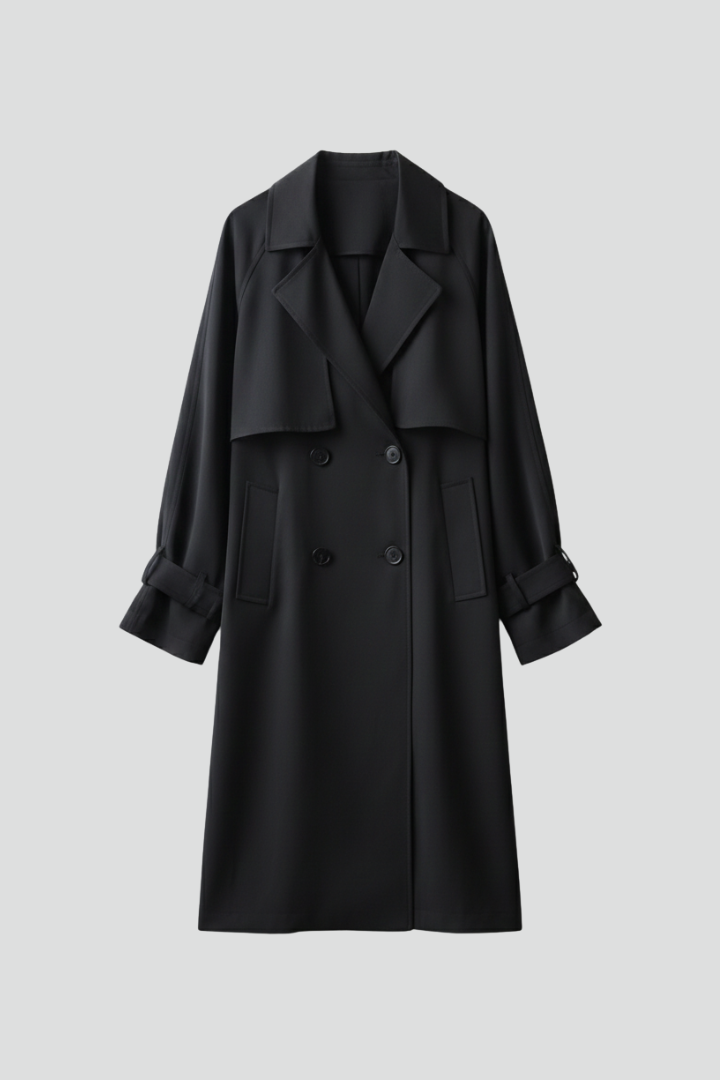 Loovay Alix Lange Trenchcoat met Reverskraag
