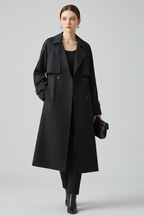 Loovay Alix Lange Trenchcoat met Reverskraag