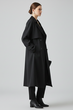 Loovay Alix Lange Trenchcoat met Reverskraag