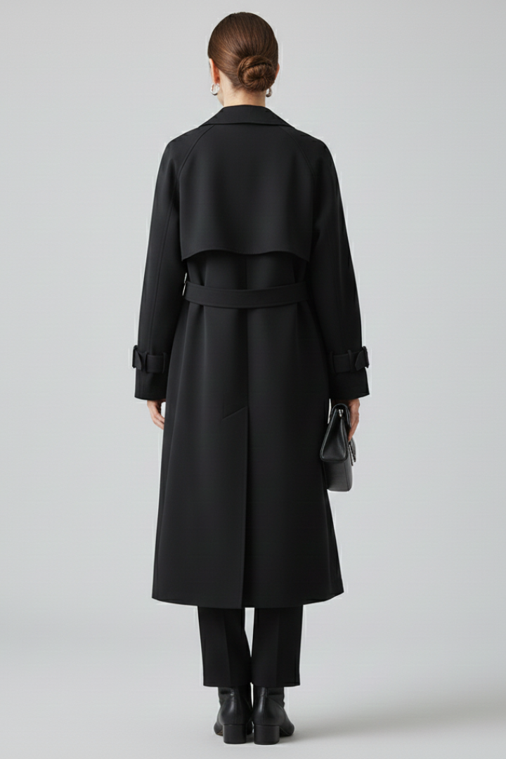 Loovay Alix Lange Trenchcoat met Reverskraag