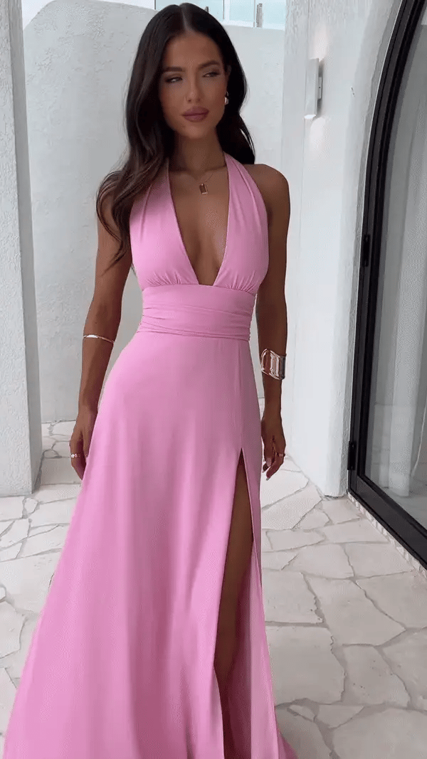 Loovay Aurélise Jurk, Maxi Split Design