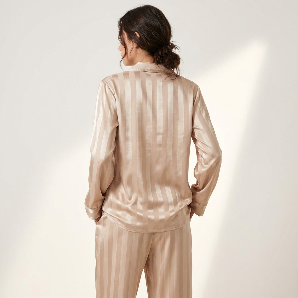 Loovay Evedine Pyjama, Satijnlook met Strepen