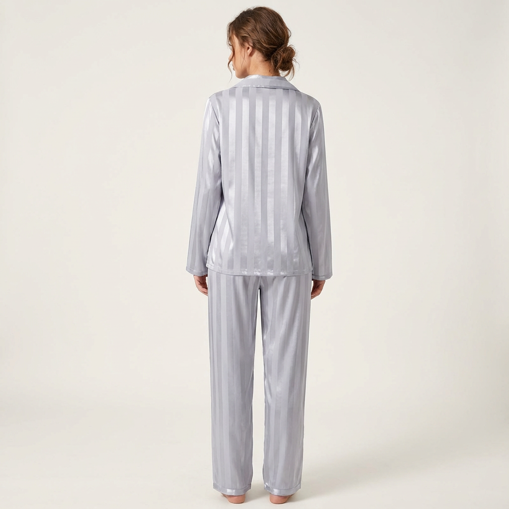 Loovay Evedine Pyjama, Satijnlook met Strepen