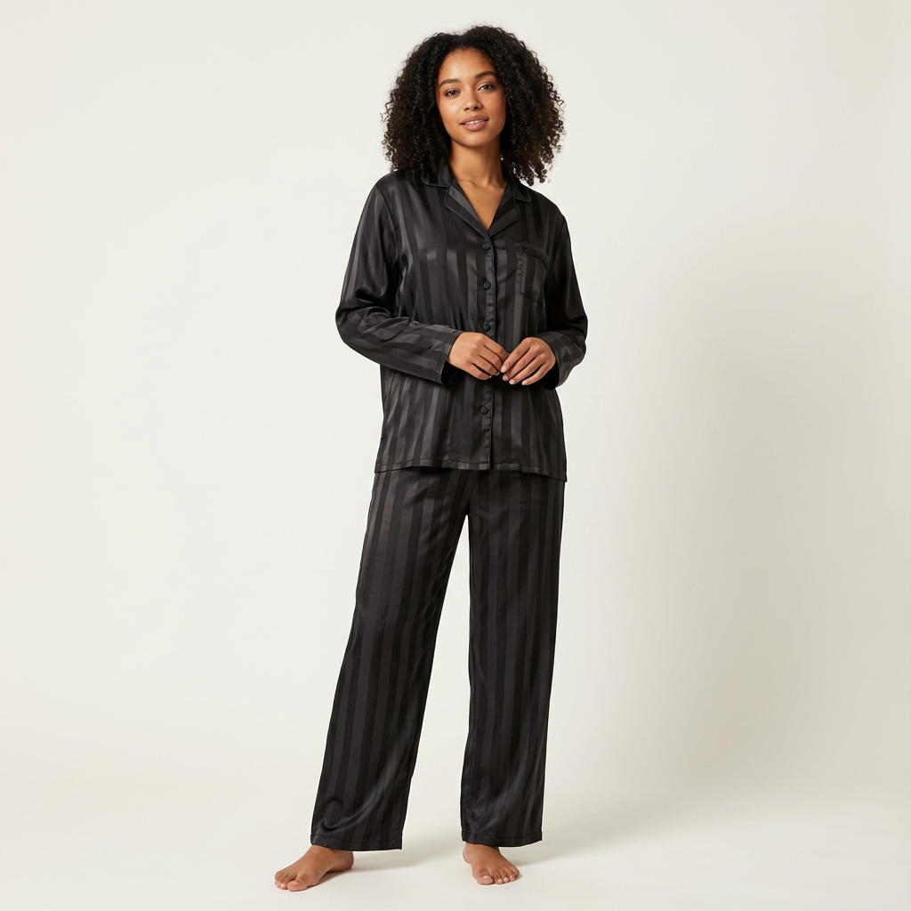Loovay Evedine Pyjama, Satijnlook met Strepen