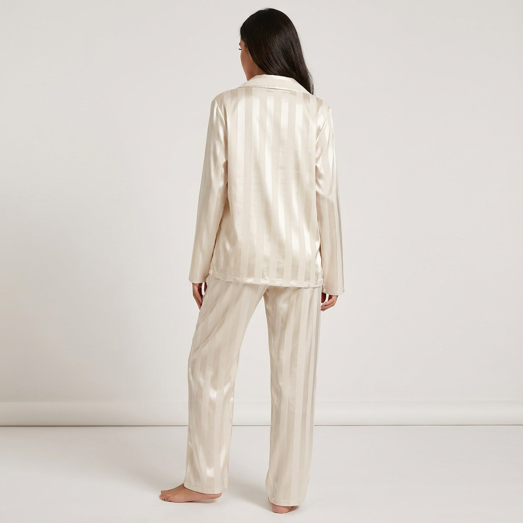 Loovay Evedine Pyjama, Satijnlook met Strepen