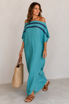 Loovay Juvelle Jurk, Off Shoulder Maxi