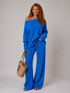 Loovay Virelle Dames Lounge Set met Wide Leg Broek