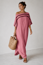 Loovay Juvelle Jurk, Off Shoulder Maxi