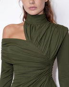 Loovay Aserelle Asymmetrische Midi-jurk met Hoge Split