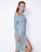 Loovay Aserelle Asymmetrische Midi-jurk met Hoge Split