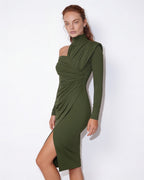 Loovay Aserelle Asymmetrische Midi-jurk met Hoge Split