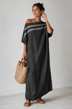 Loovay Juvelle Jurk, Off Shoulder Maxi