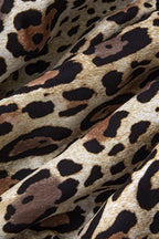 Loovay Zarielle Strapless Feestjurk met Luipaardprint