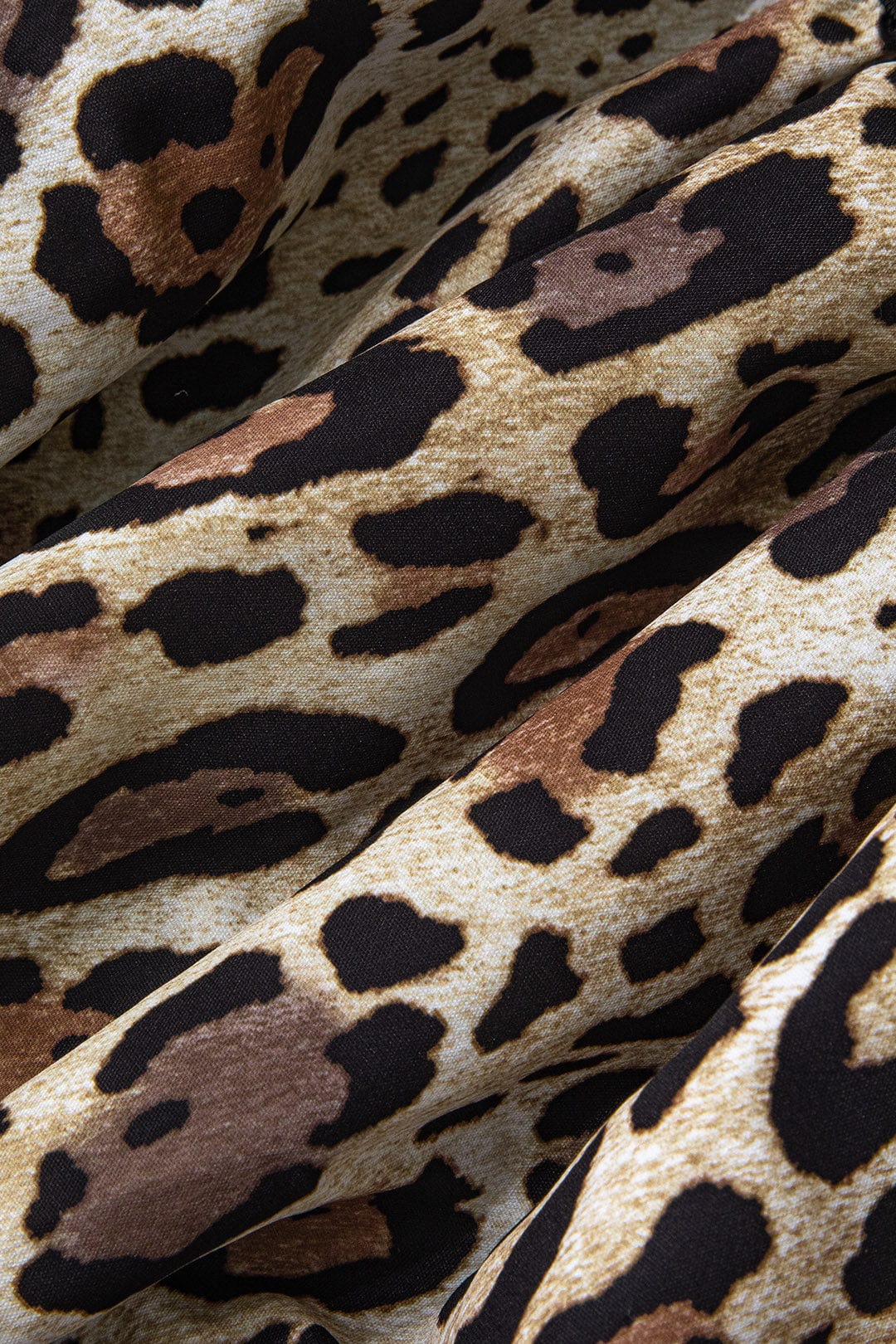 Loovay Zarielle Strapless Feestjurk met Luipaardprint