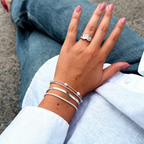 Loovay Lunéva Armband, Zilverkleurige Zoetwaterparel Armband