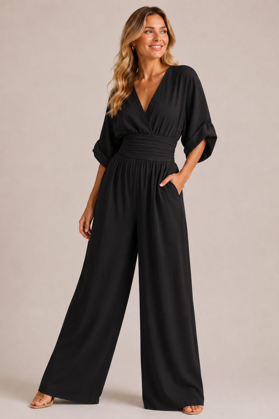 Loovay Virella Jumpsuit, Wide Leg Design