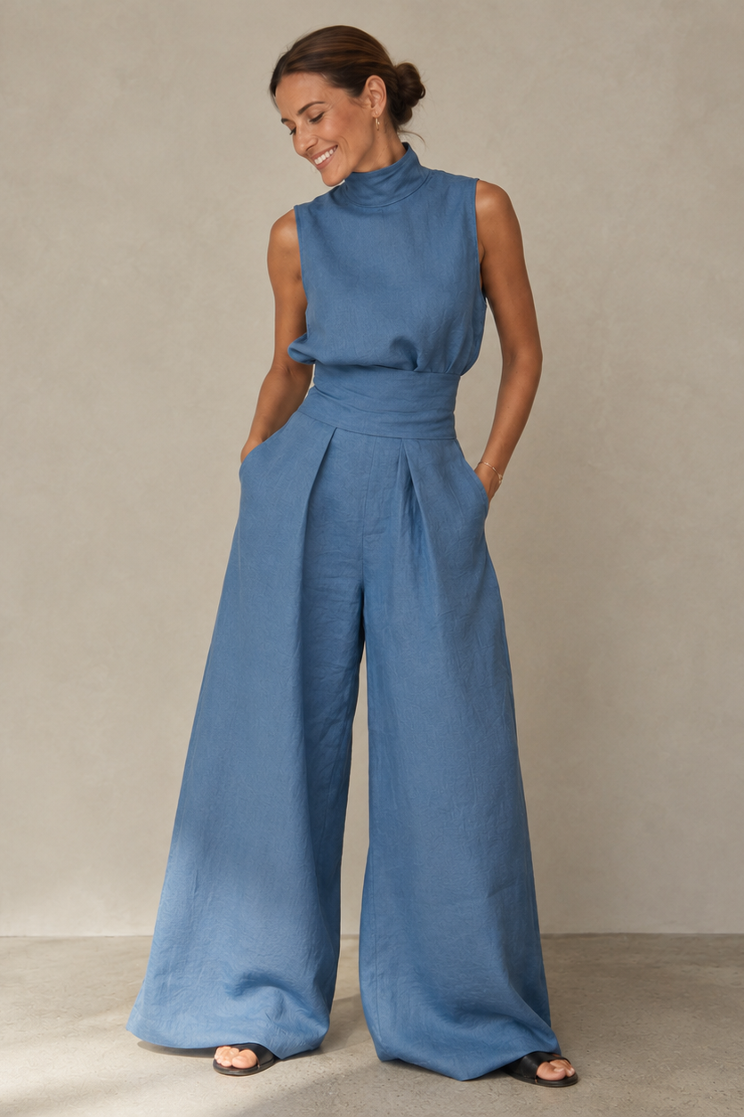 Loovay Dianora, Mouwloos Wide Leg Design