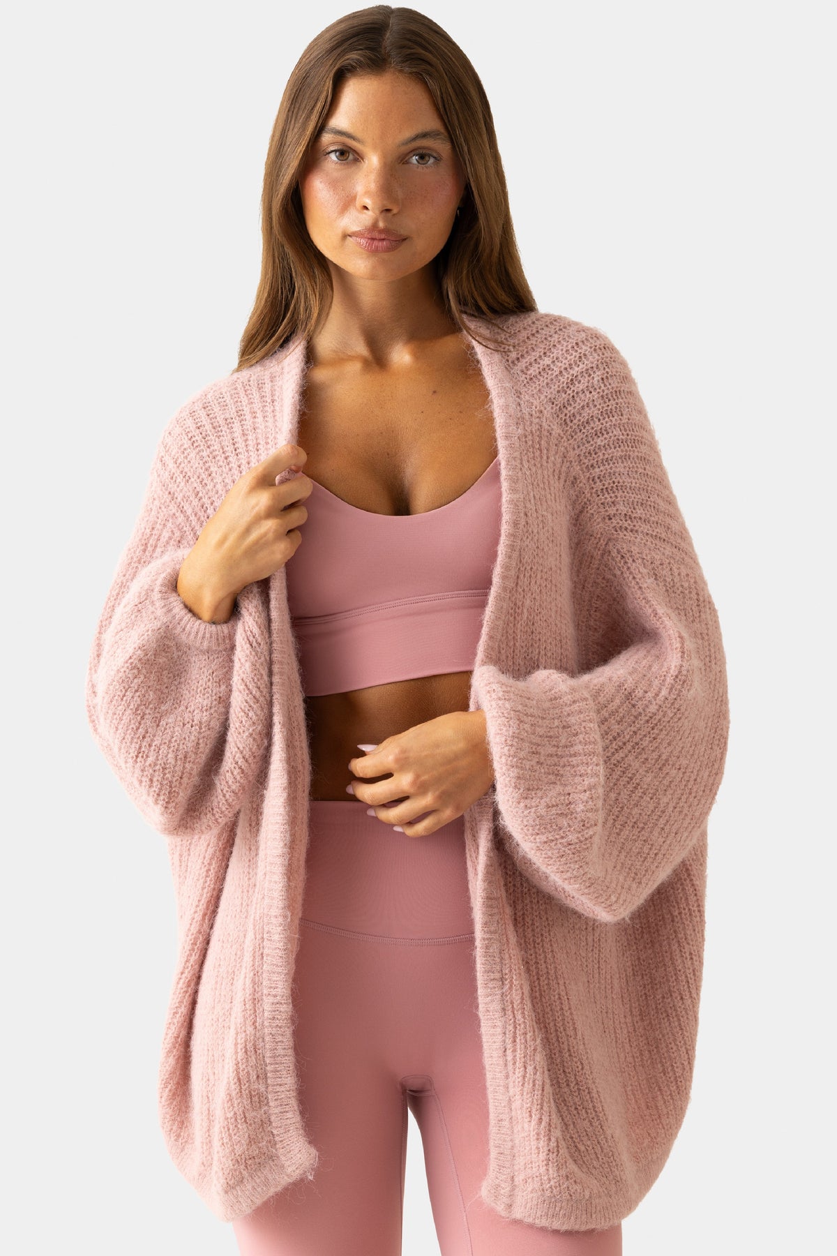 Loovay Elarovia Oversized Gebreid Vest met Ballonmouwen