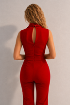 Loovay Caresse Jumpsuit met Wikkel V Hals