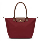 Loovay Norvella Tas, Nylon Met Leren Details