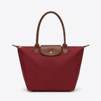 Loovay Norvella Tas, Nylon Met Leren Details