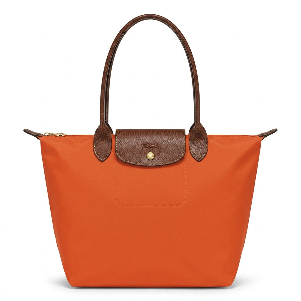 Loovay Norvella Tas, Nylon Met Leren Details