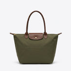 Loovay Norvella Tas, Nylon Met Leren Details