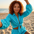 Loovay Tweedelige Set, Comfortabele Zomerse Pasvorm