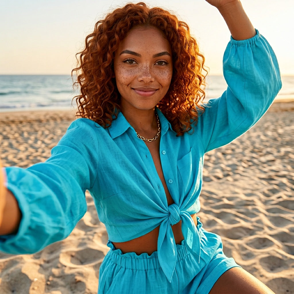 Loovay Tweedelige Set, Comfortabele Zomerse Pasvorm