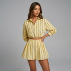 Loovay Tweedelige Set, Gestreept Design