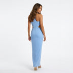 Loovay Bandage Maxi Jurk, 3D bloemen