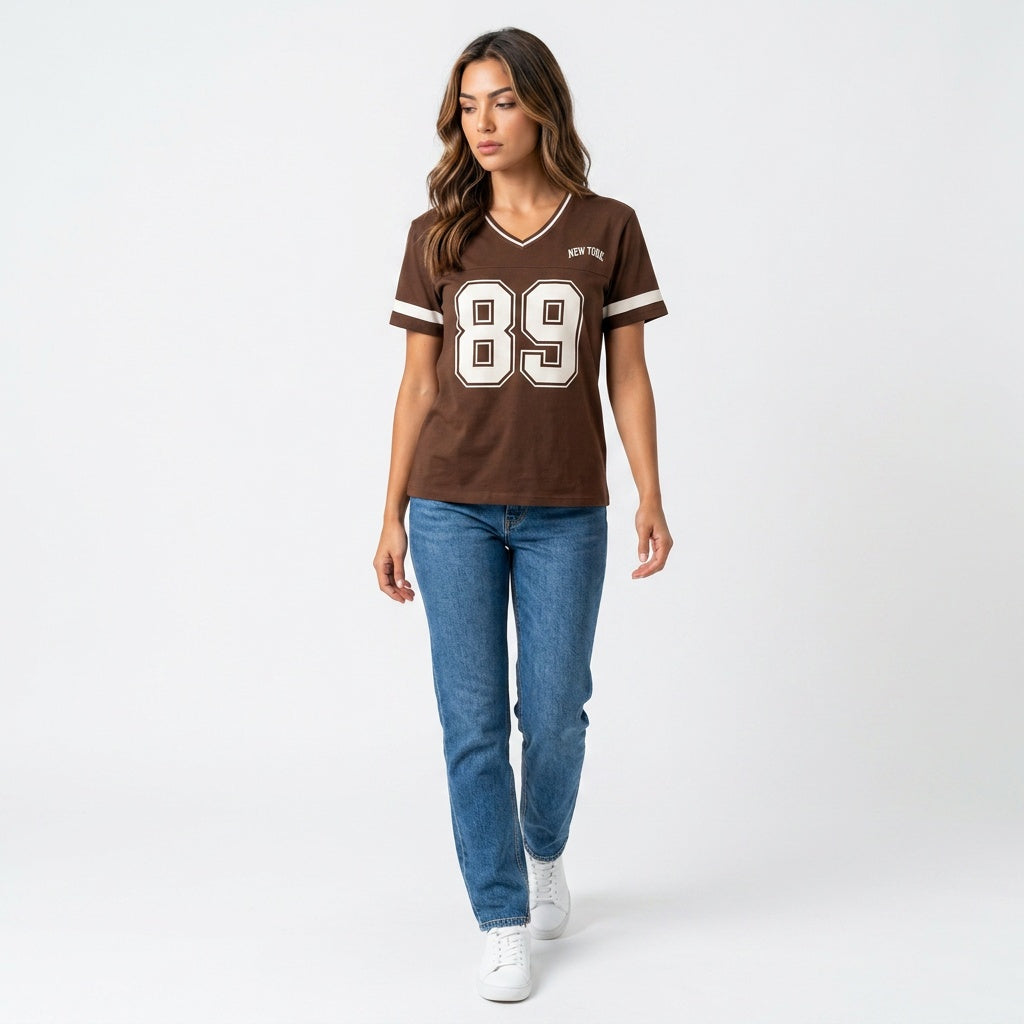 Loovay T-Shirt, Varsity Nummerprint