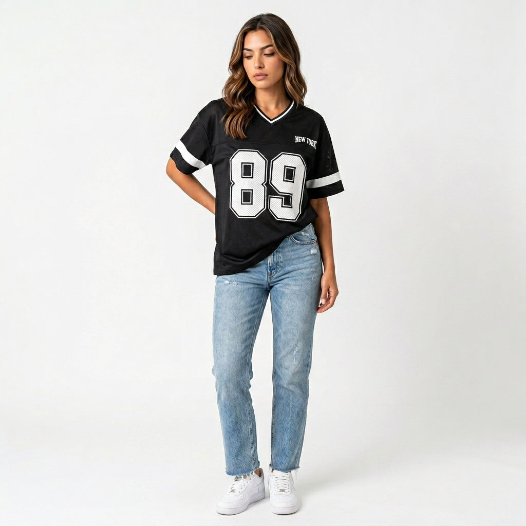 Loovay T-Shirt, Varsity Nummerprint