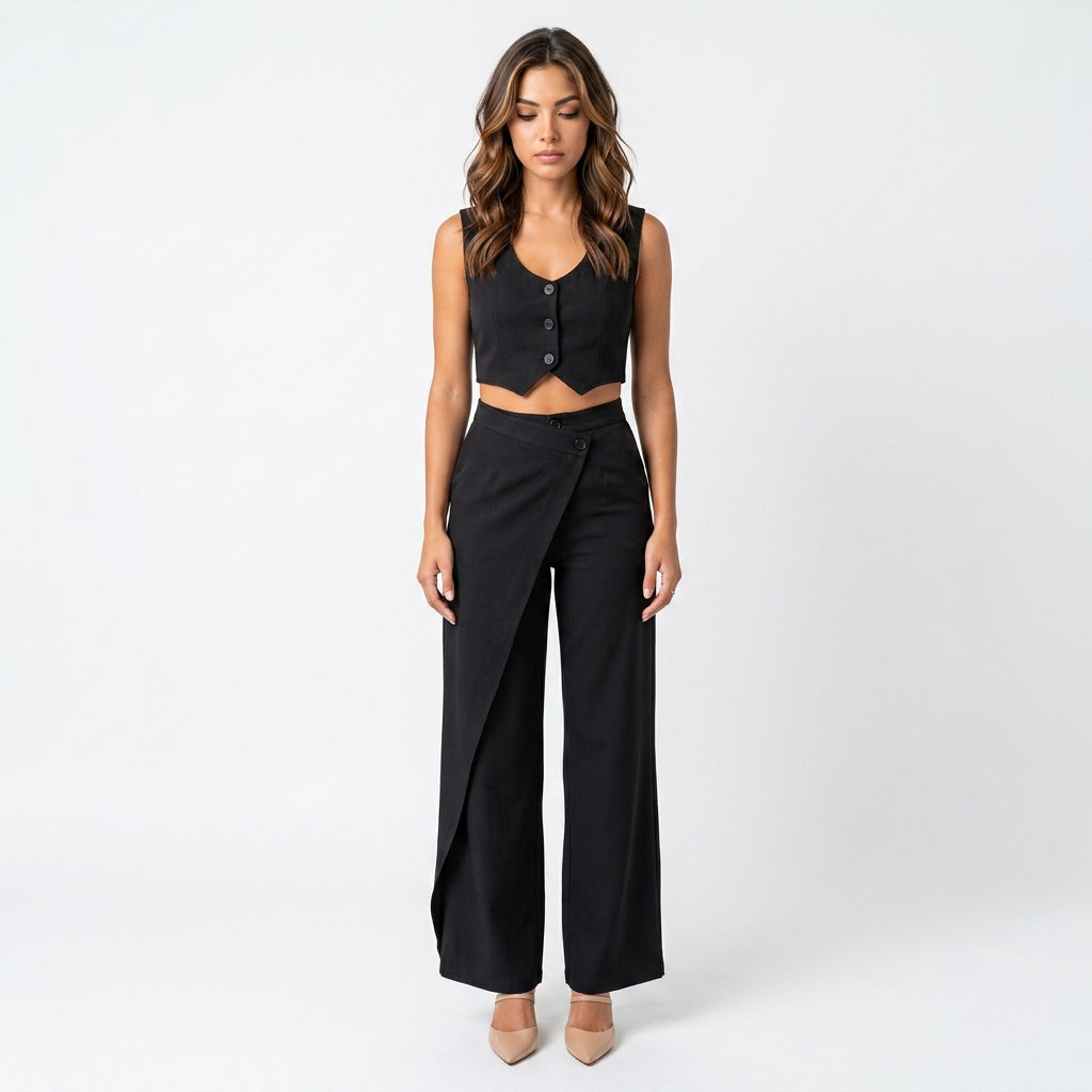 Loovay Cropped Broek, Hoge Taille Pasvorm