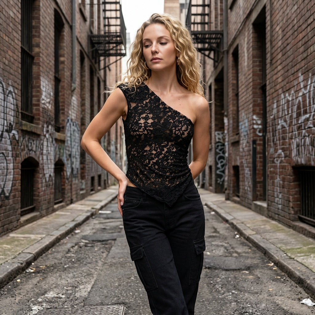Loovay Mouwloze Top, Elegante Pasvorm