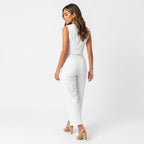 Loovay Cropped Broek, Hoge Taille Pasvorm