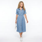 Loovay Midi Jurk, denim design