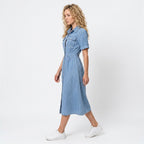 Loovay Midi Jurk, denim design