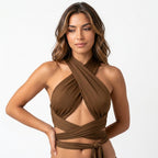 Loovay Halter Top, Criss Cross Design