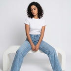 Loovay High Waist Jeans, Glitter Details